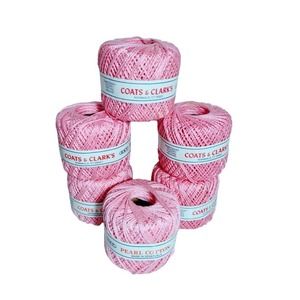 Yarn Coats and Clark's Pearl Cotton #65 Beauty Pink Size 5 Thread Craft Supply